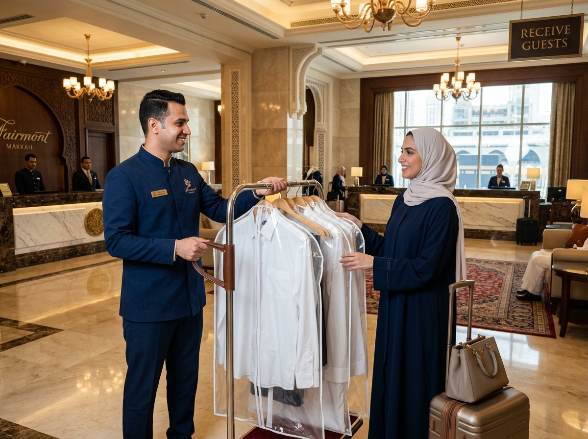 Free express laundry pickup and delivery service in Makkah
