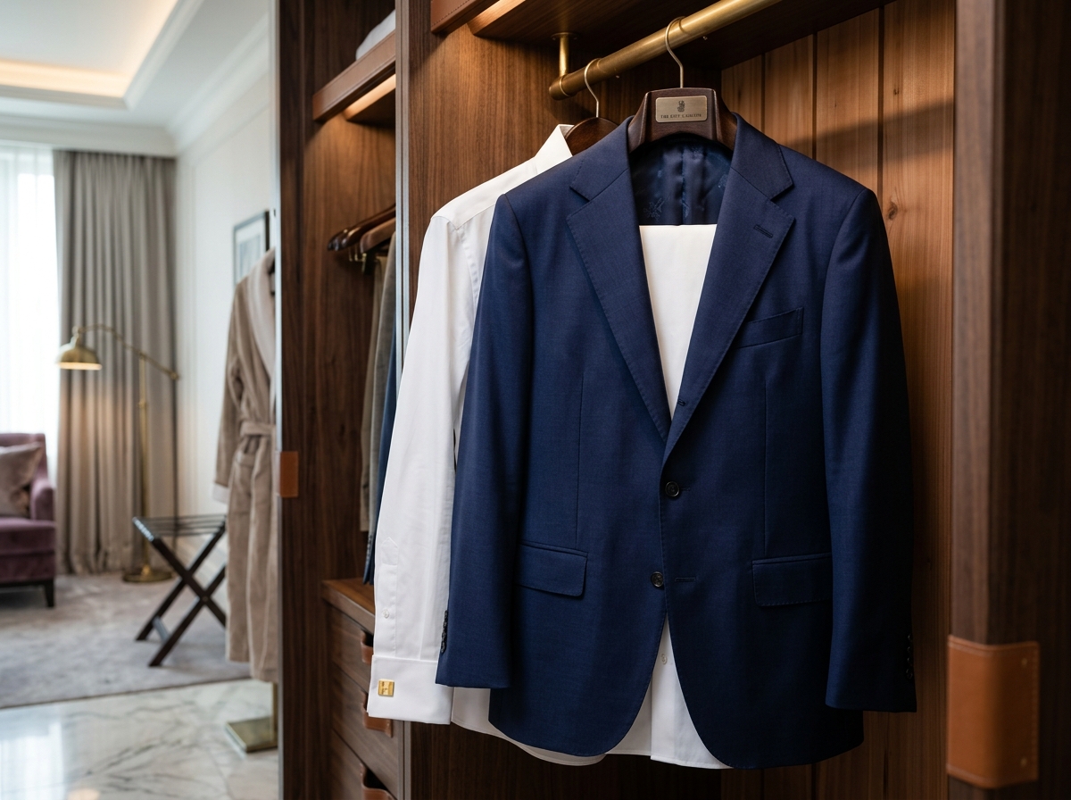Tailored suit dry cleaning and hand pressing service